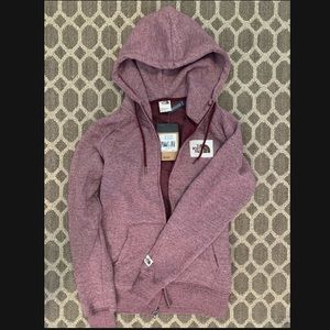 North face magenta zip up hoodie